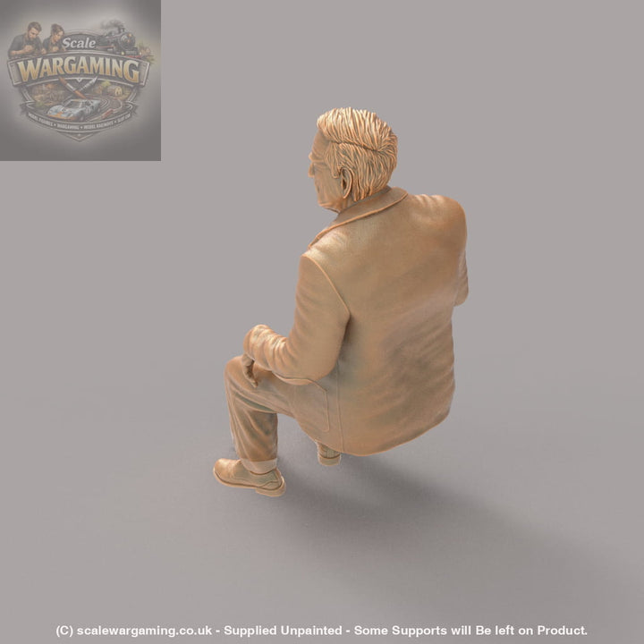 MM1212 Old man sitting in a wheel chair Figure