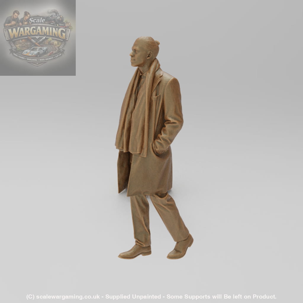 SW145 Walking Male in Coat and Scarf - Figure