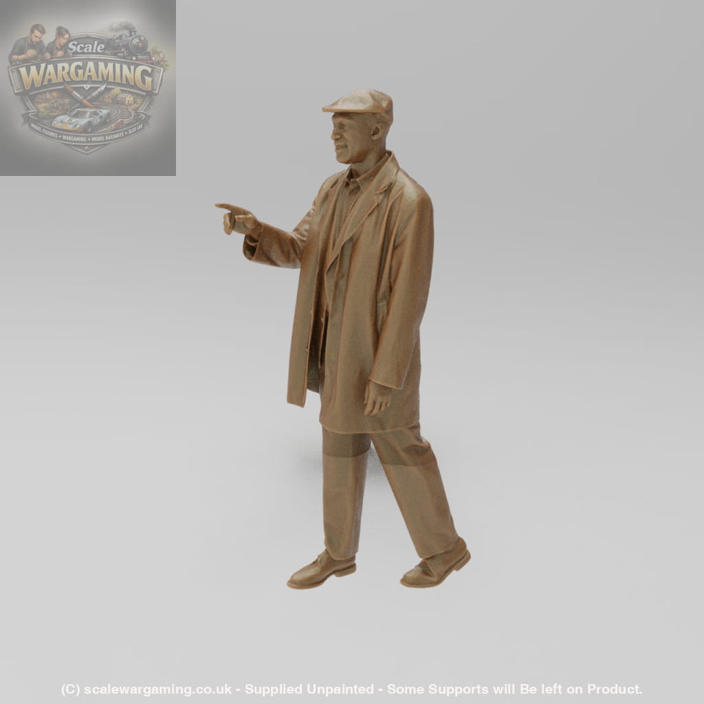 SW150 Walking Male in Coat Pointing - Figure