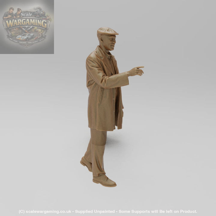 SW150 Walking Male in Coat Pointing - Figure
