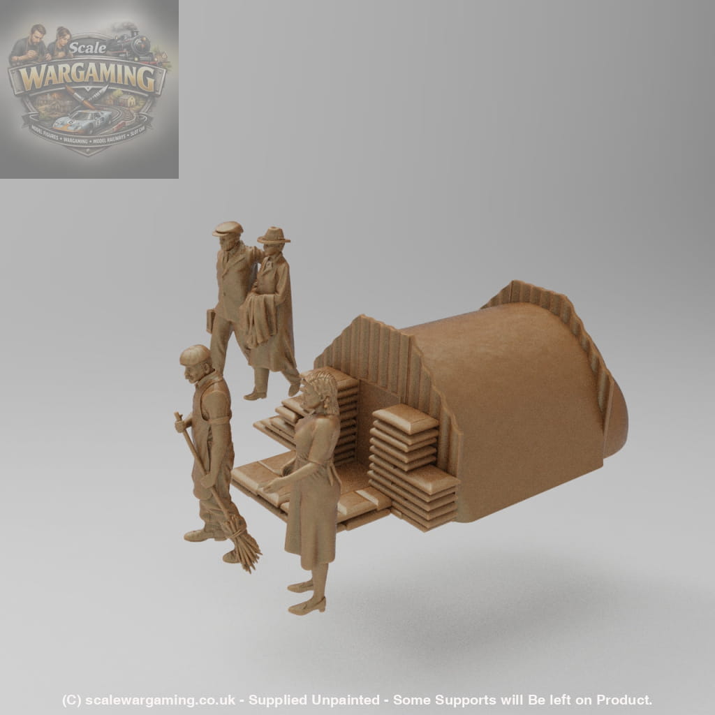 SW1940 WW2 Anderson Shelter and Figures - Figure