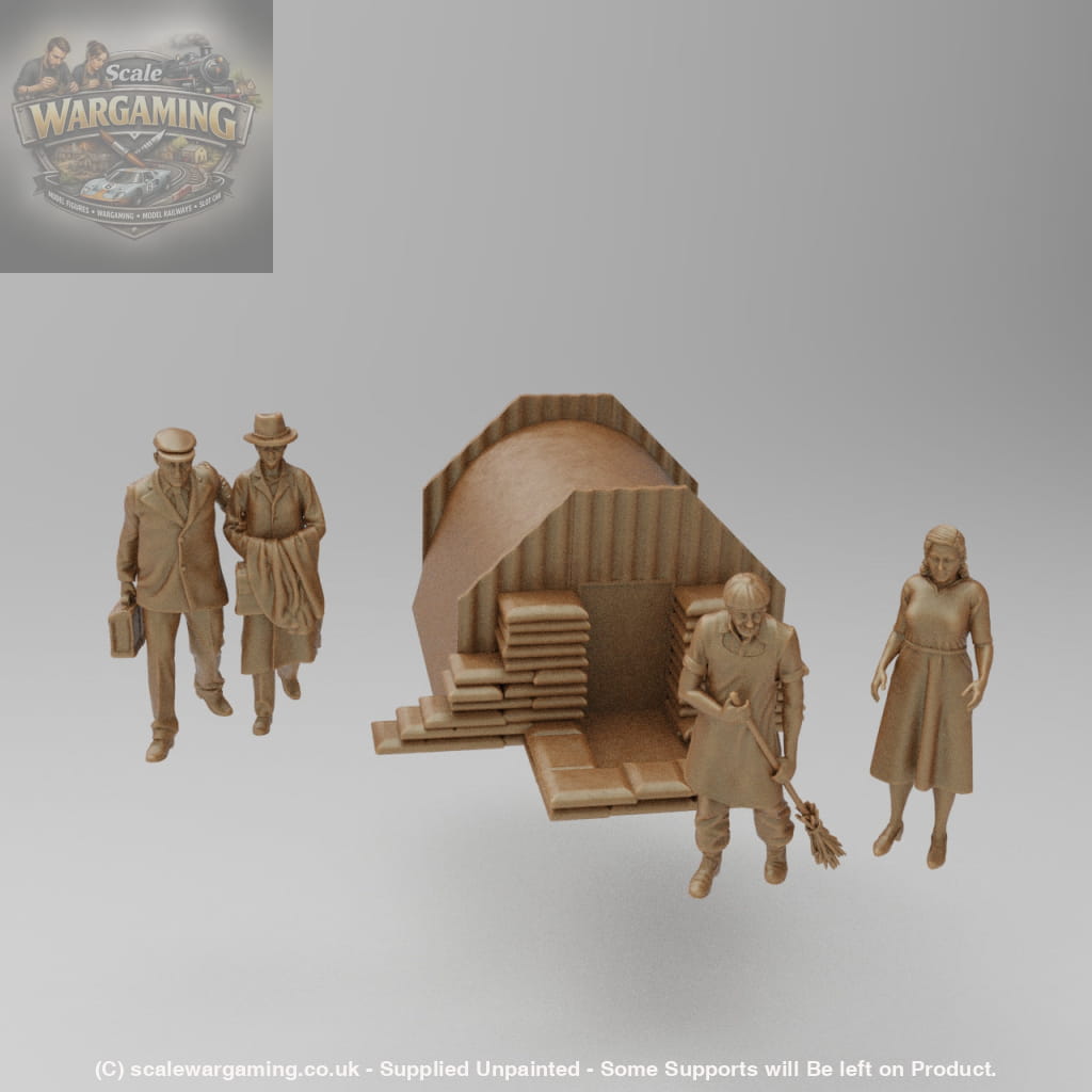 SW1940 WW2 Anderson Shelter and Figures - Figure