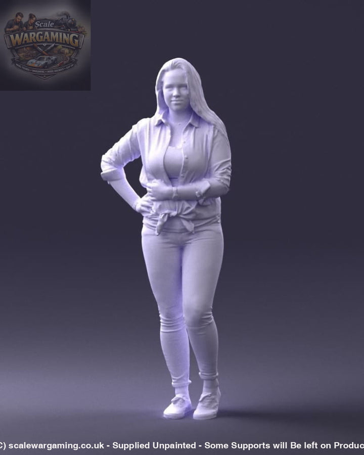 Young Teenage Girl Hand On Hip Figure