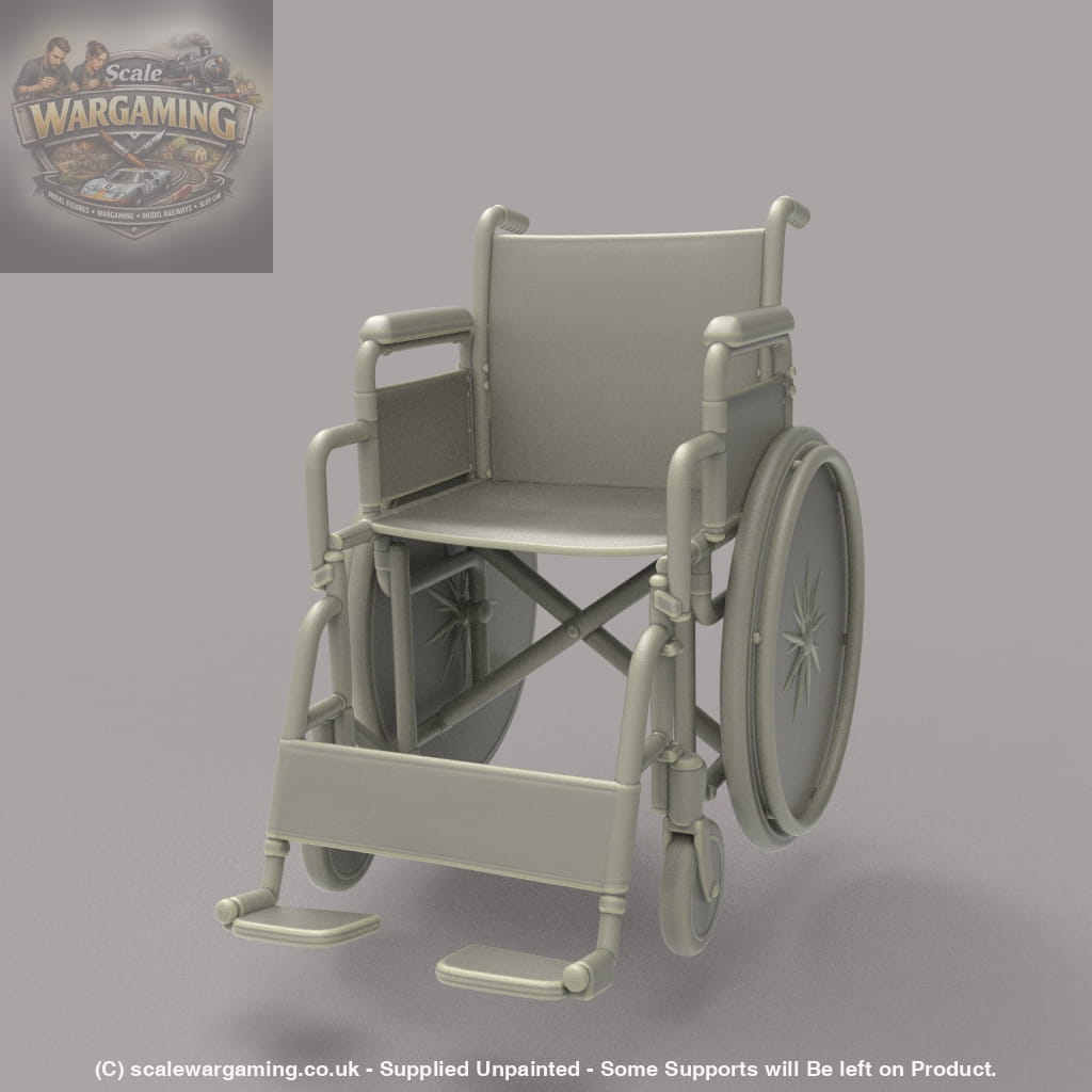 MM2138 Man Waving Sitting in Wheel Chair Figure