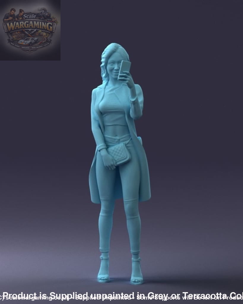 Smart Girl Taking Selfie Figure