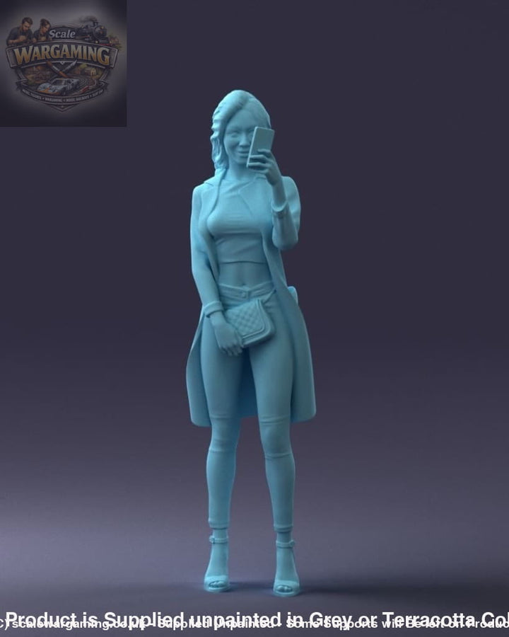 Smart Girl Taking Selfie Figure