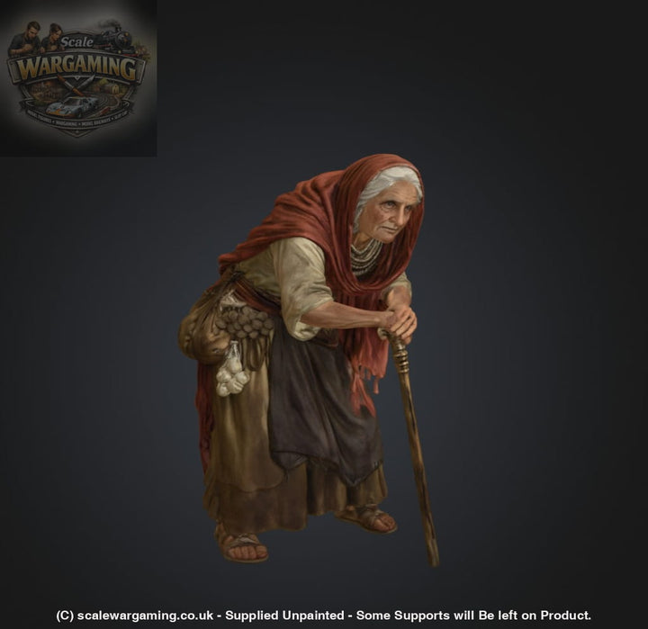 SW2183 Medieval Elderly Lady Hunched Over - Figure