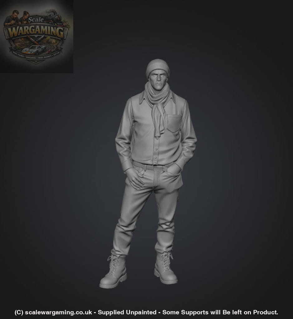 SW2194 Male Standing with Scarf - Figure
