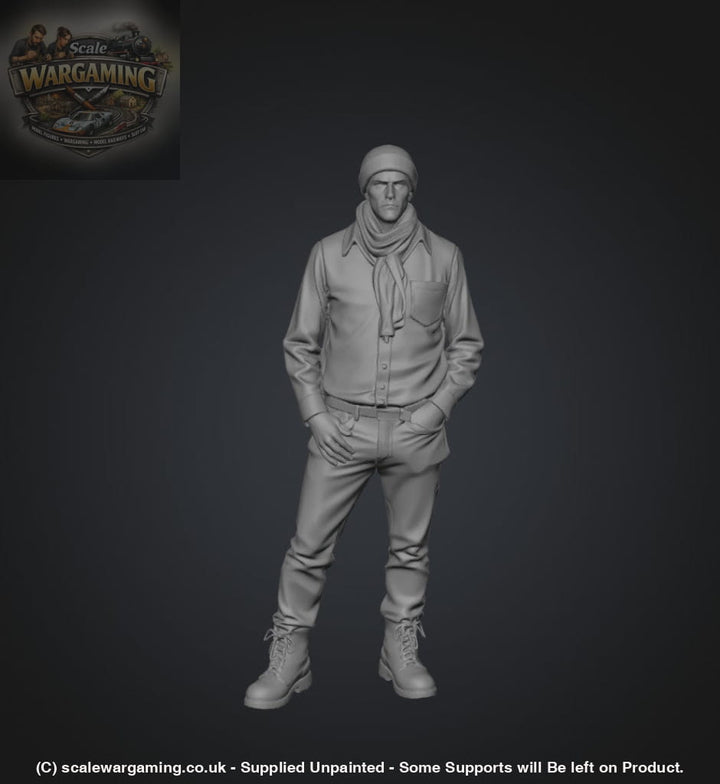 SW2194 Male Standing with Scarf - Figure
