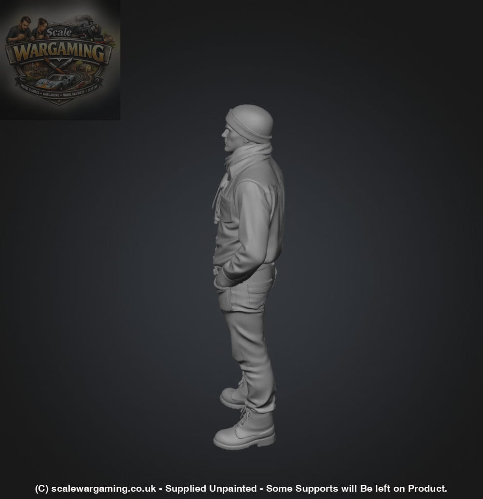 SW2194 Male Standing with Scarf - Figure