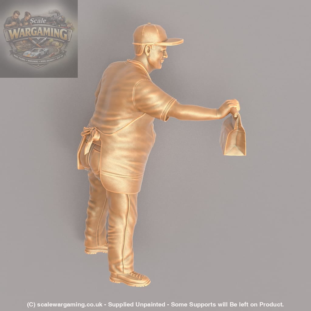 MM221 Shopkeeper with Bag and Apron 2 Figure