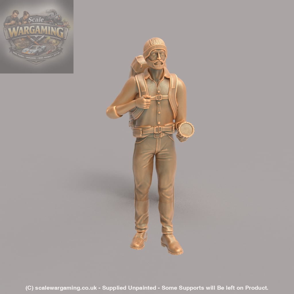 MM241A Male Hiker/Camping/Standing With Torch Figure