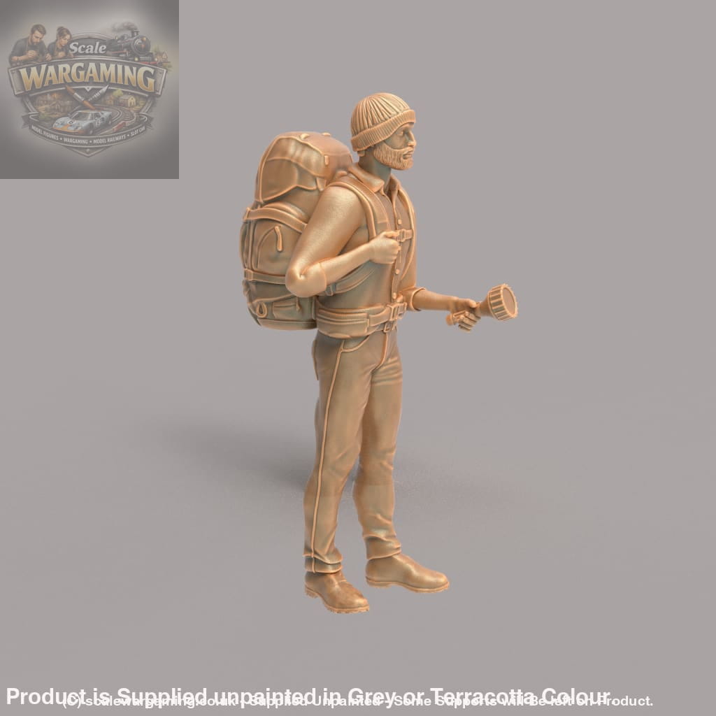 MM241A Male Hiker/Camping/Standing With Torch Figure