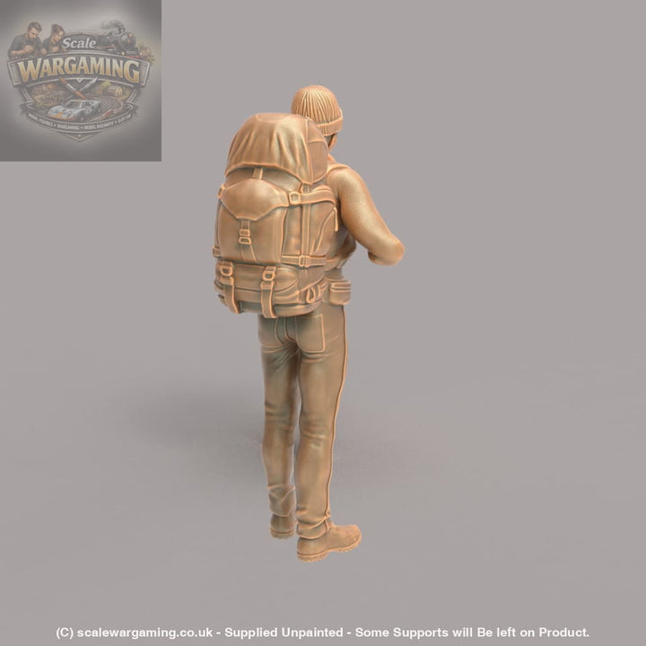 MM241A Male Hiker/Camping/Standing With Torch Figure