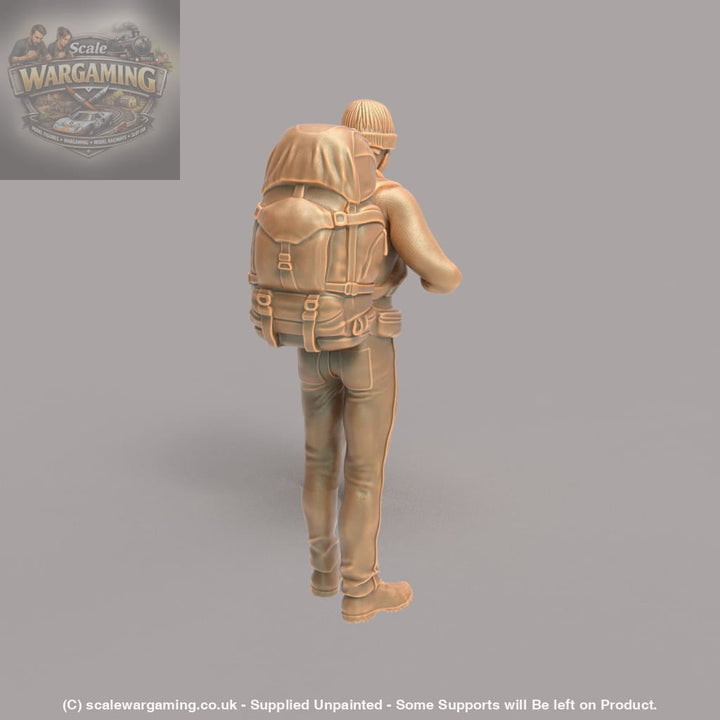 MM241B Male Hiker/Camping/Standing With Small Torch Figure