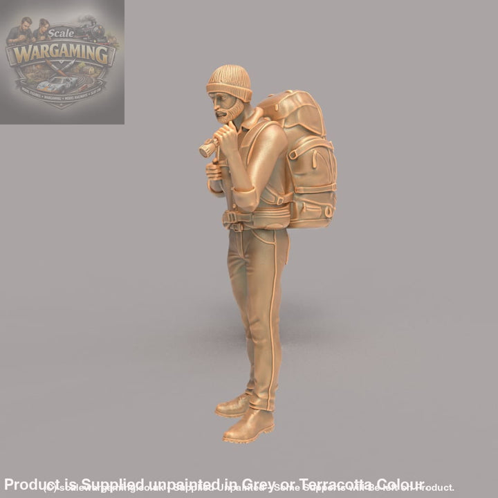 MM241B Male Hiker/Camping/Standing With Small Torch Figure
