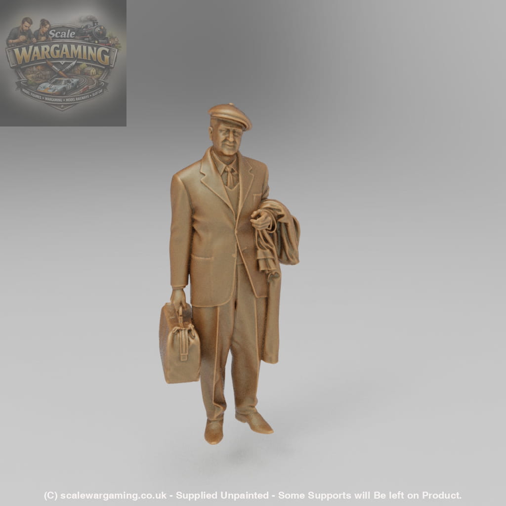 SW3005 Male in Flatcap with Luggage - Figure