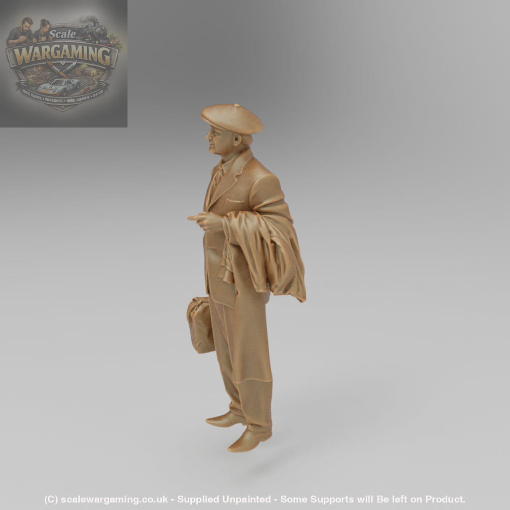 SW3005 Male in Flatcap with Luggage - Figure