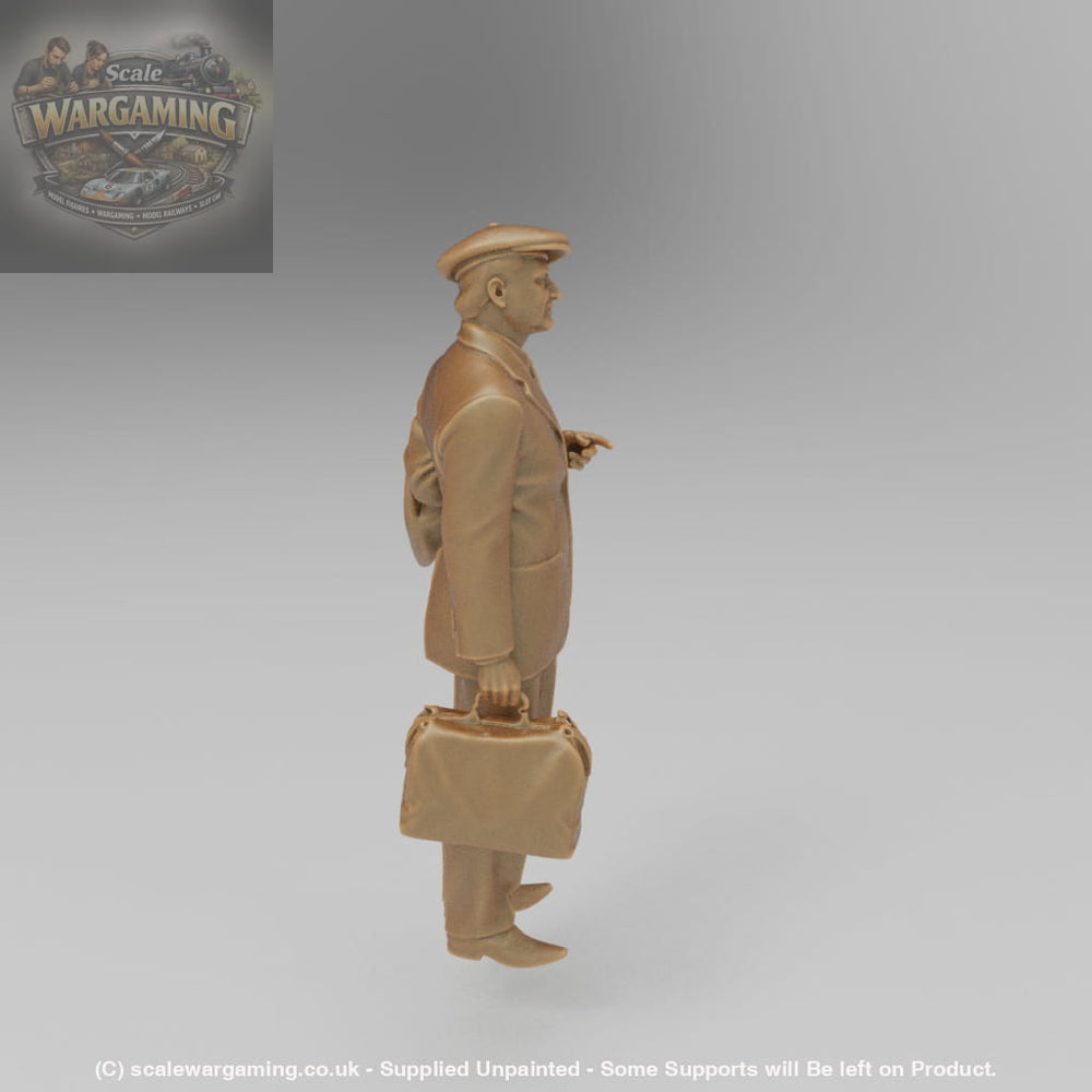 SW3005 Male in Flatcap with Luggage - Figure