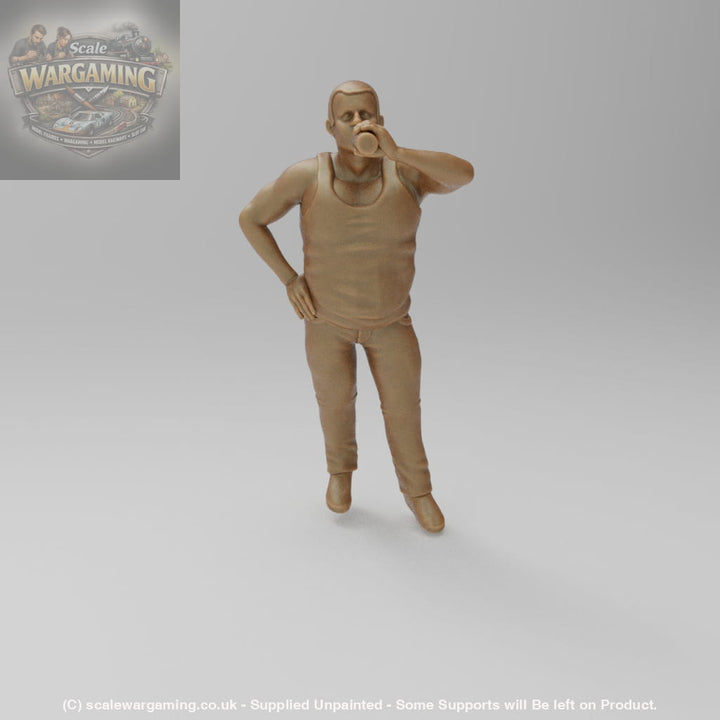 SW303 Large Drunk Male Drinking - Figure