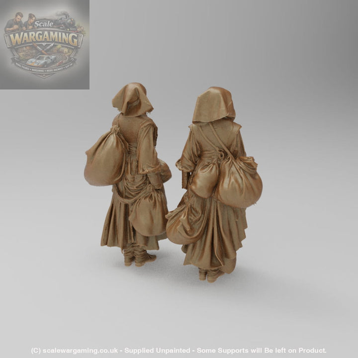 SW3091 2 Medieval Girl Pilgrims - Figure