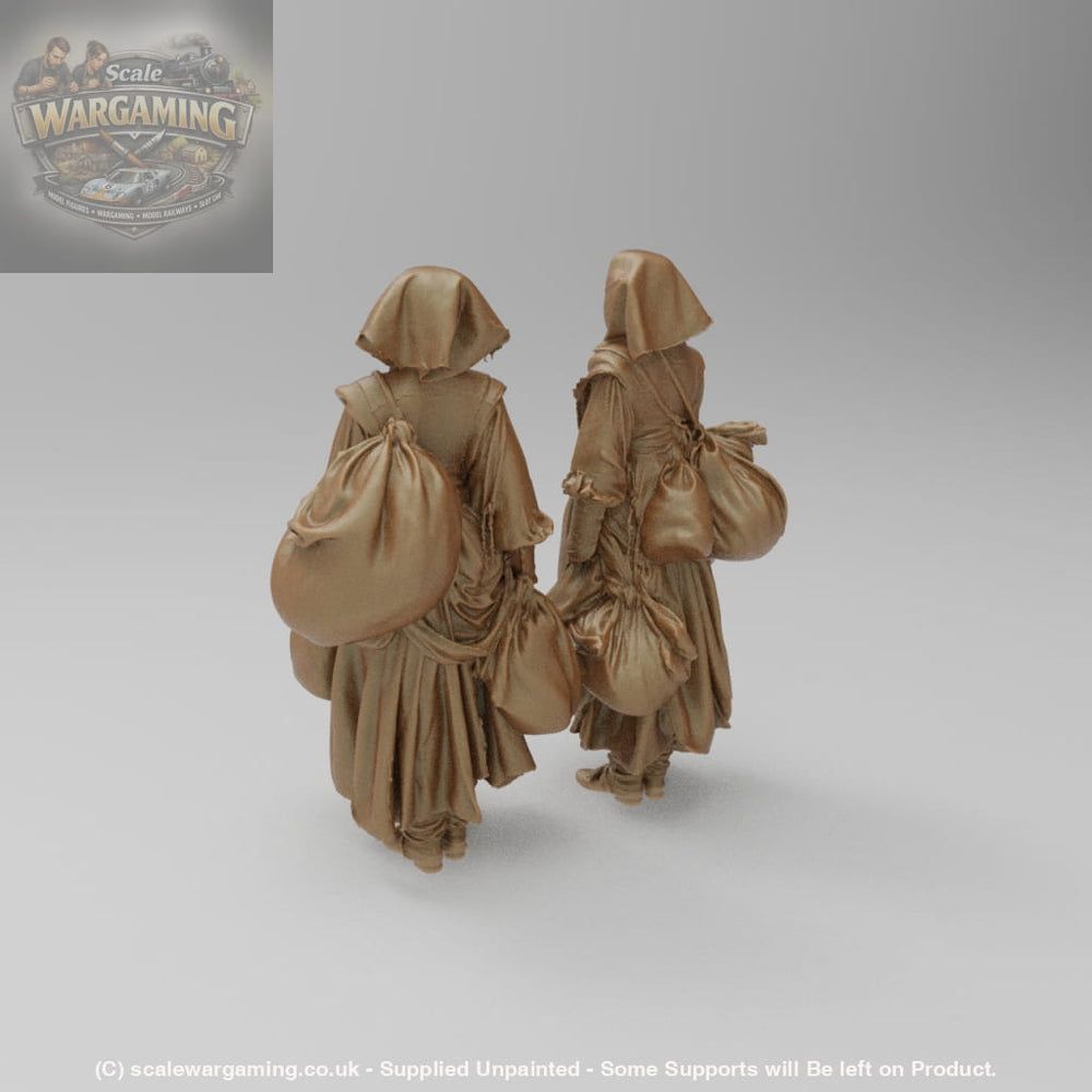 SW3091 2 Medieval Girl Pilgrims - Figure