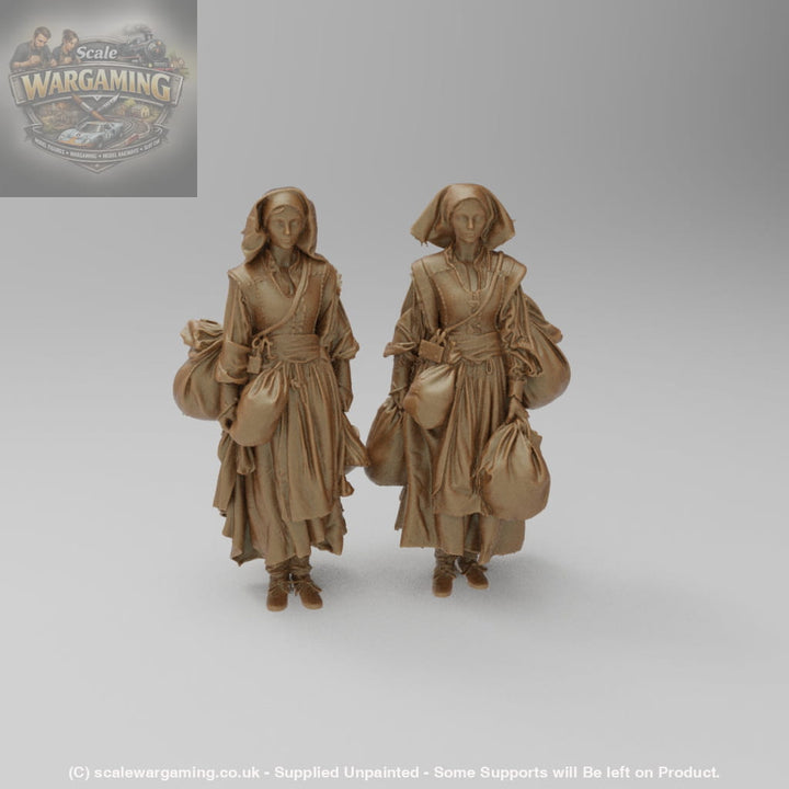 SW3091 2 Medieval Girl Pilgrims - Figure