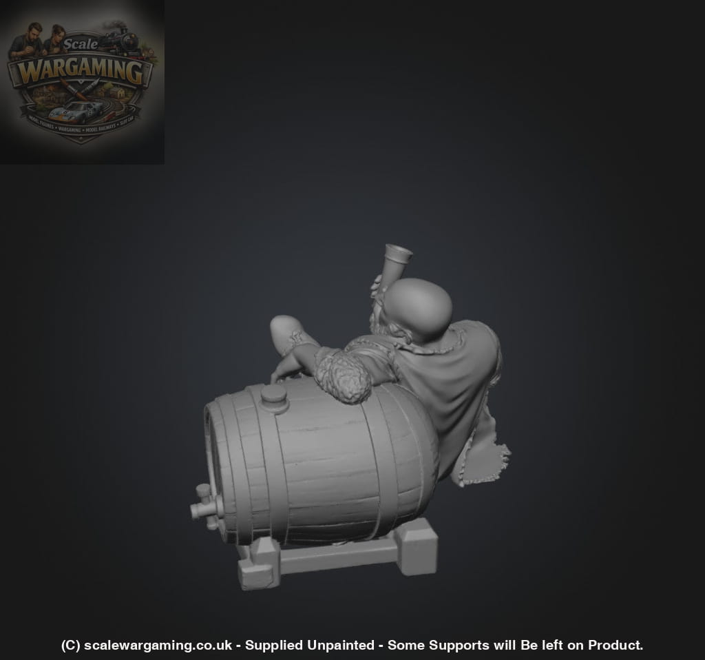 SW3117 Medieval Male Drunk on Barrell - Figure