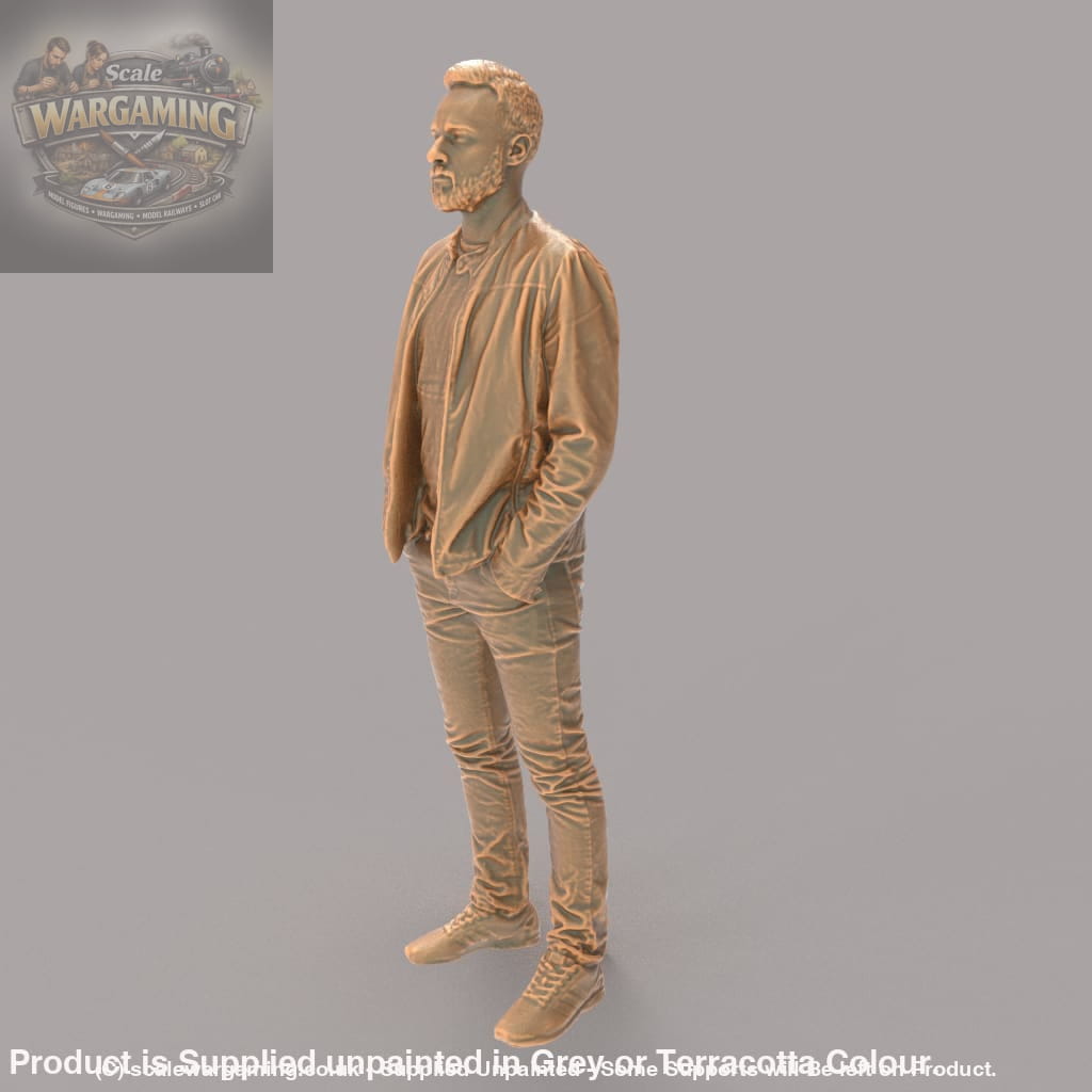 MM358 Smart Bearded Male in Jacket Figure