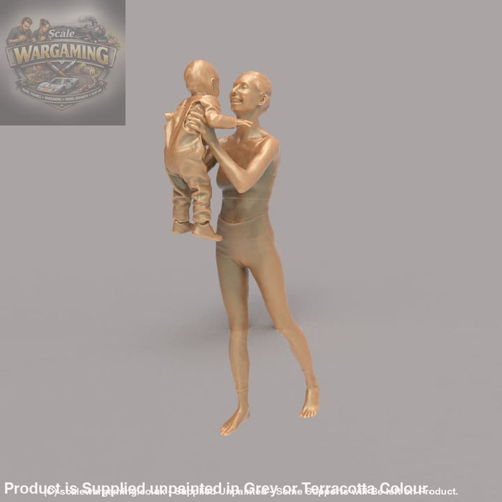 132s-0158 Mother holding Baby up in air Figure