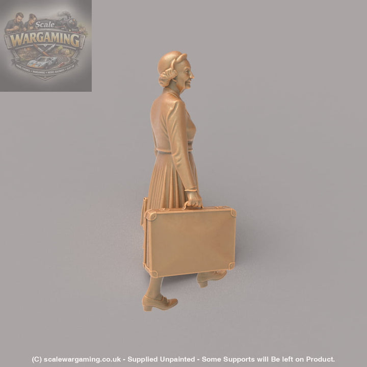 MM4164 1950 Lady and Cases Figure