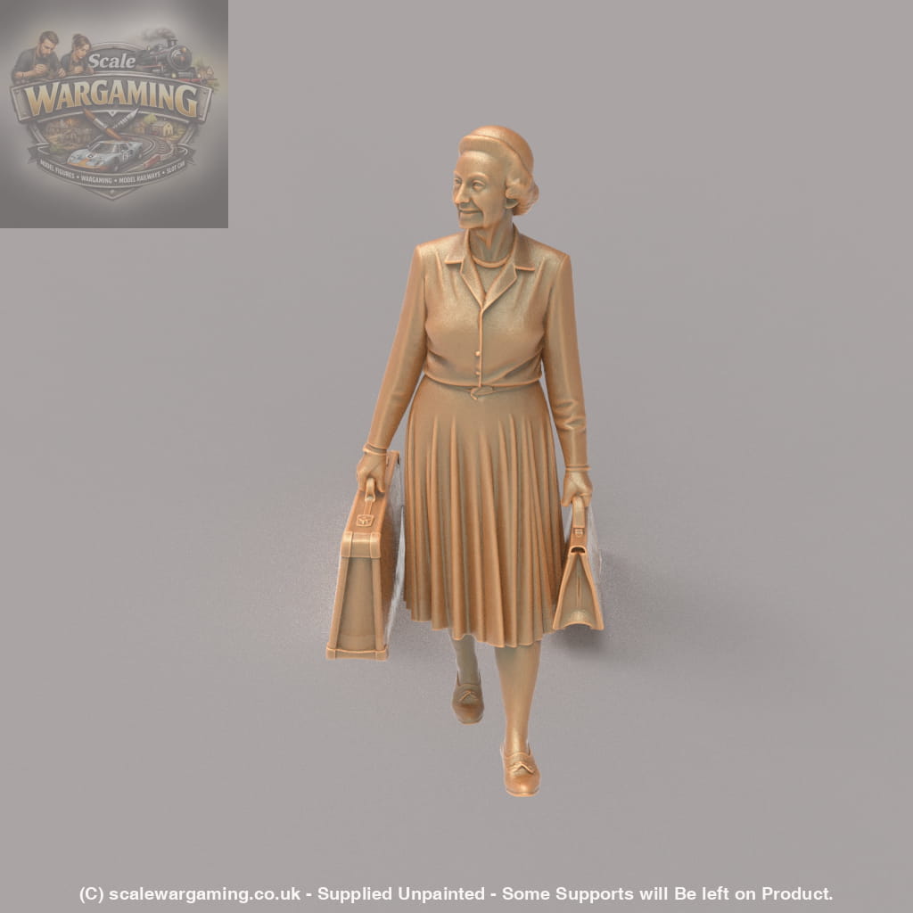 MM4164 1950 Lady and Cases Figure