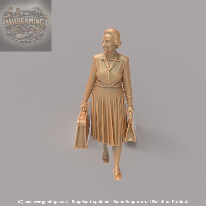 MM4164 1950 Lady and Cases Figure
