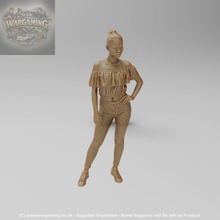 SW451 Asian Female With Frilly Top - Figure