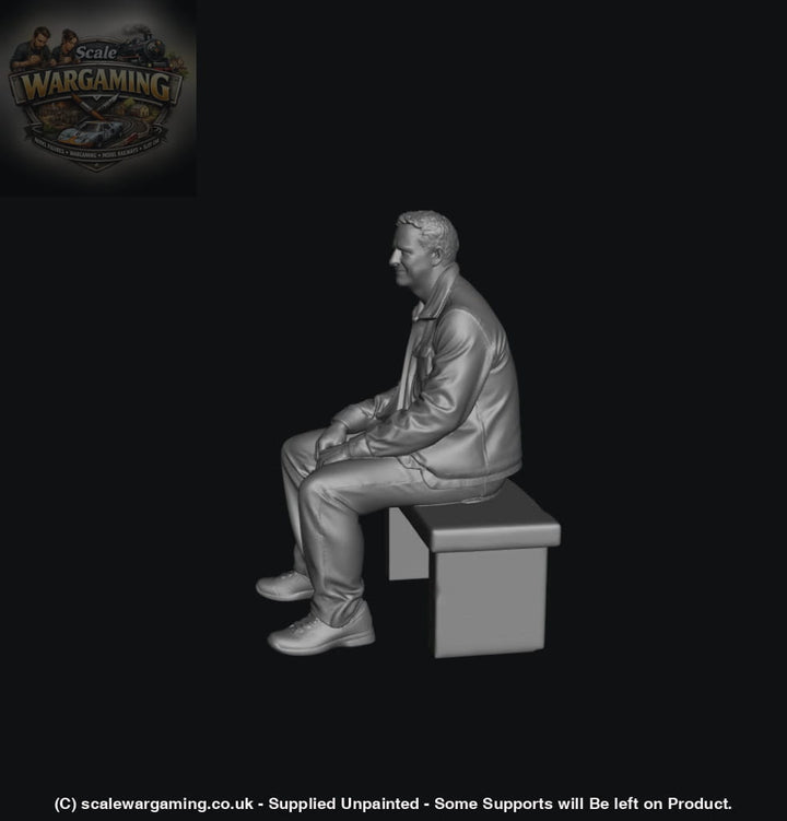 SW5014 Street People - Casual Man on Bench - Figure