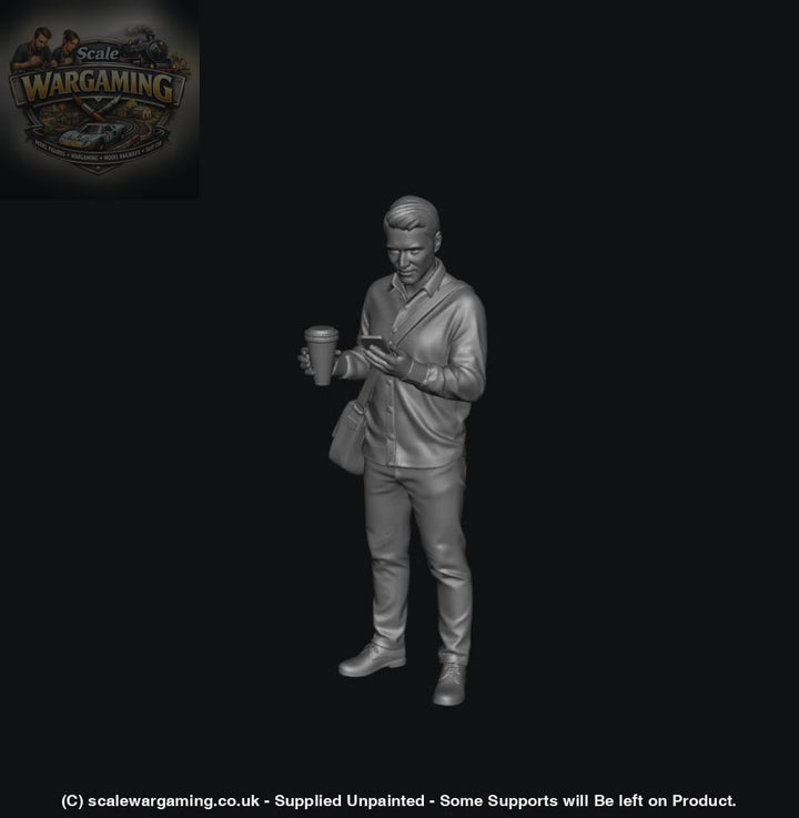SW5014 Street People - Morning Commuter with Coffee and Phone - Figure