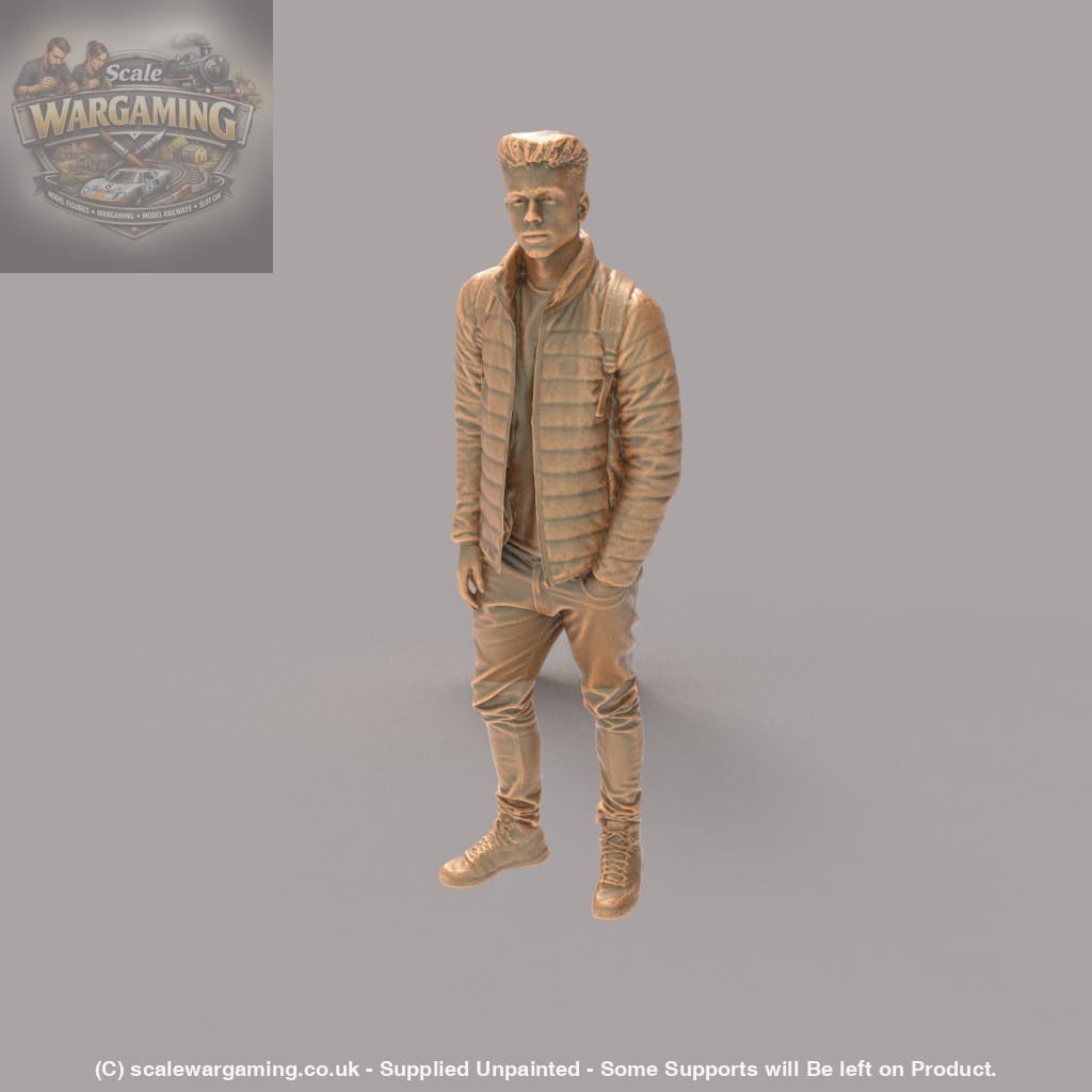 MM506 Young Smart Male Teenager In Jacket and Backpack Figure