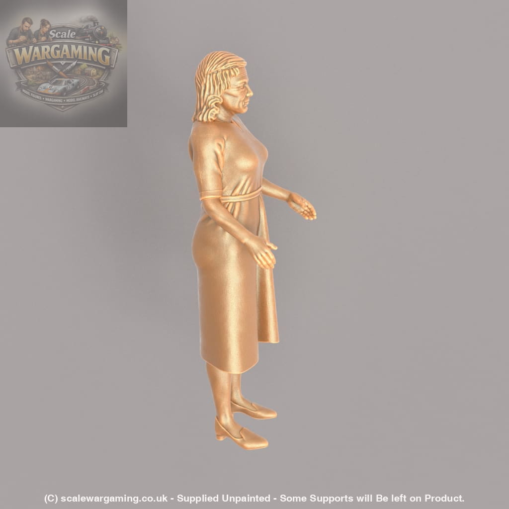 MM555 1940’s Style Lady wearing long dress arms out Figure