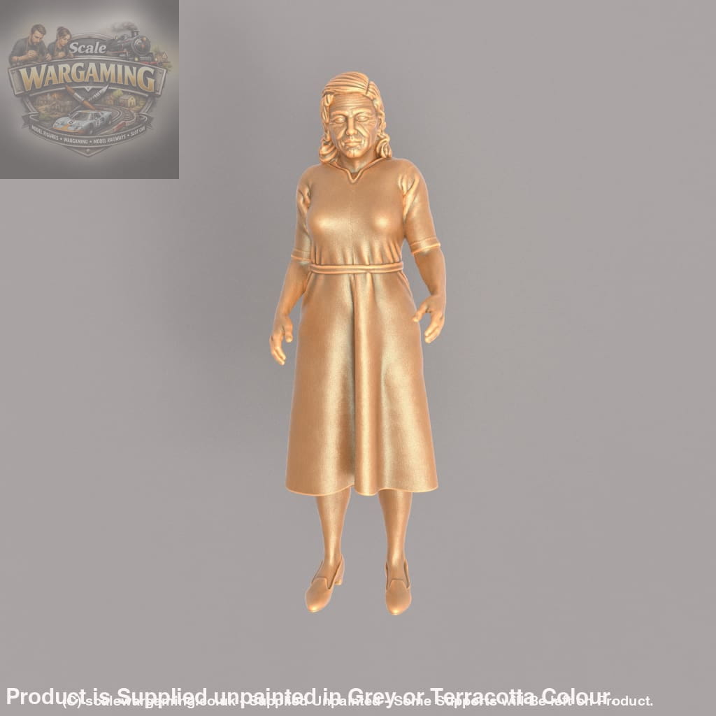 MM555 1940’s Style Lady wearing long dress arms out Figure