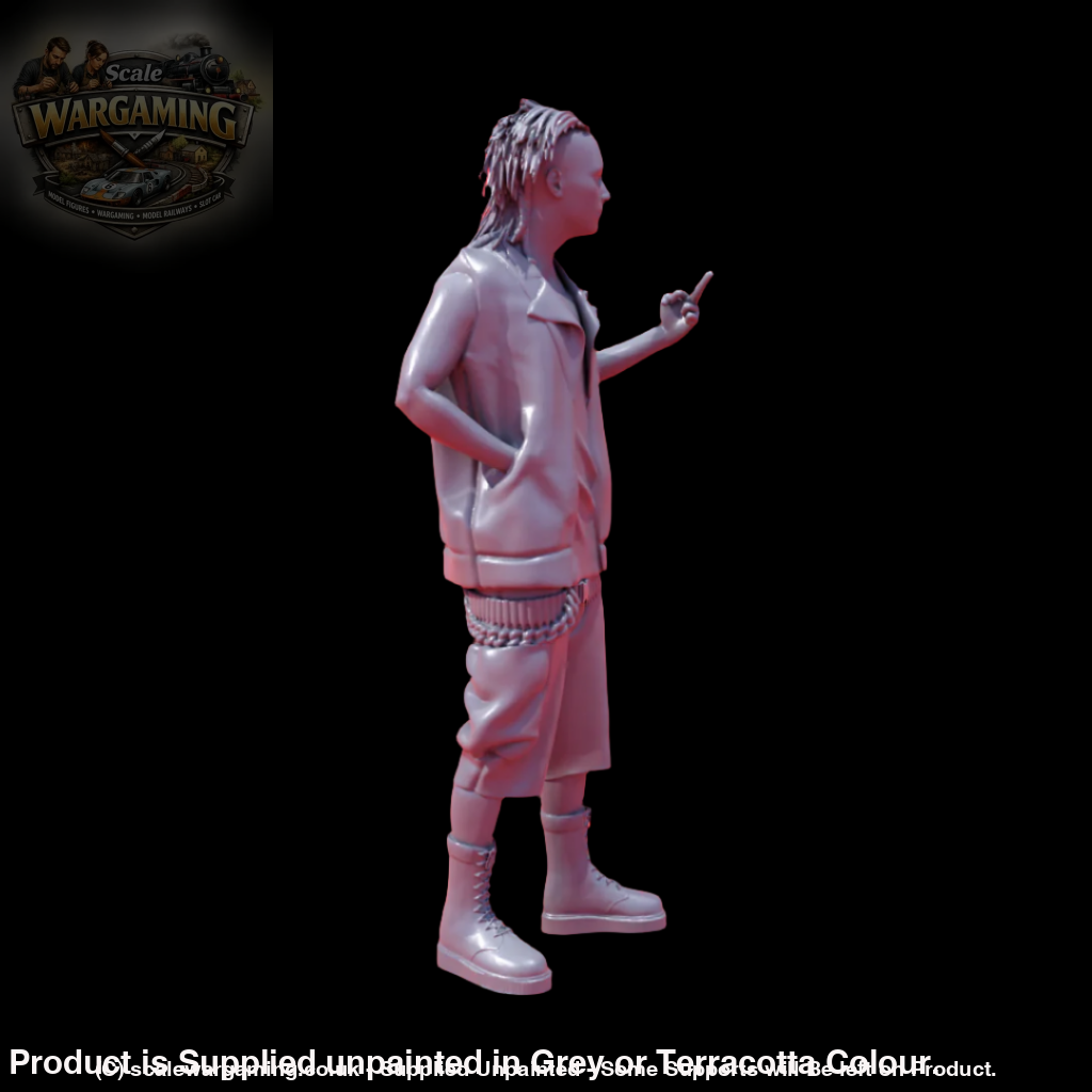 Mm725 Young Teen With Shaved Head Punk Style Figure