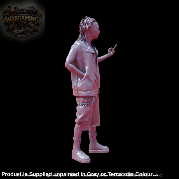 Mm725 Young Teen With Shaved Head Punk Style Figure