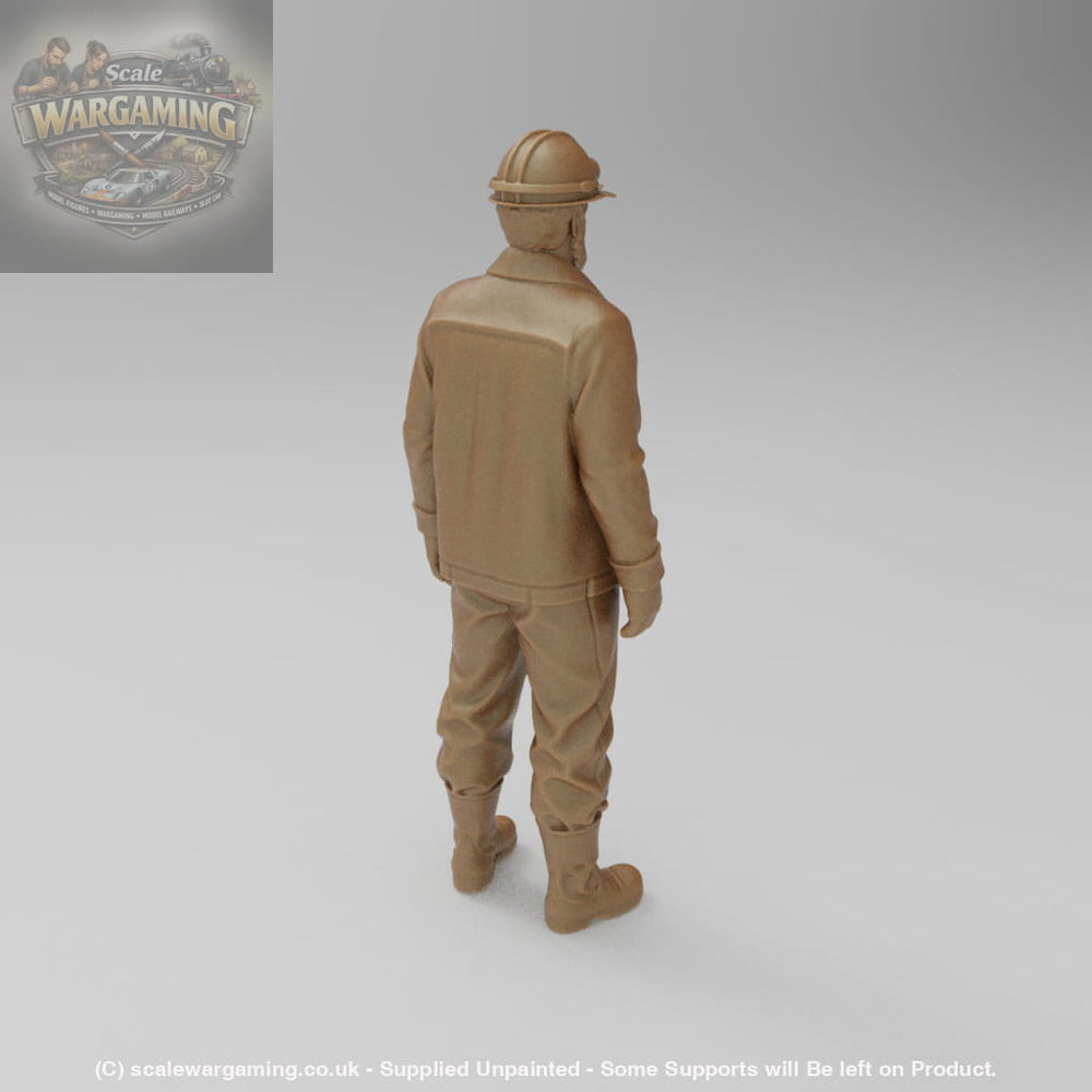 SW8025 Miner Wearing Helmet - Figure