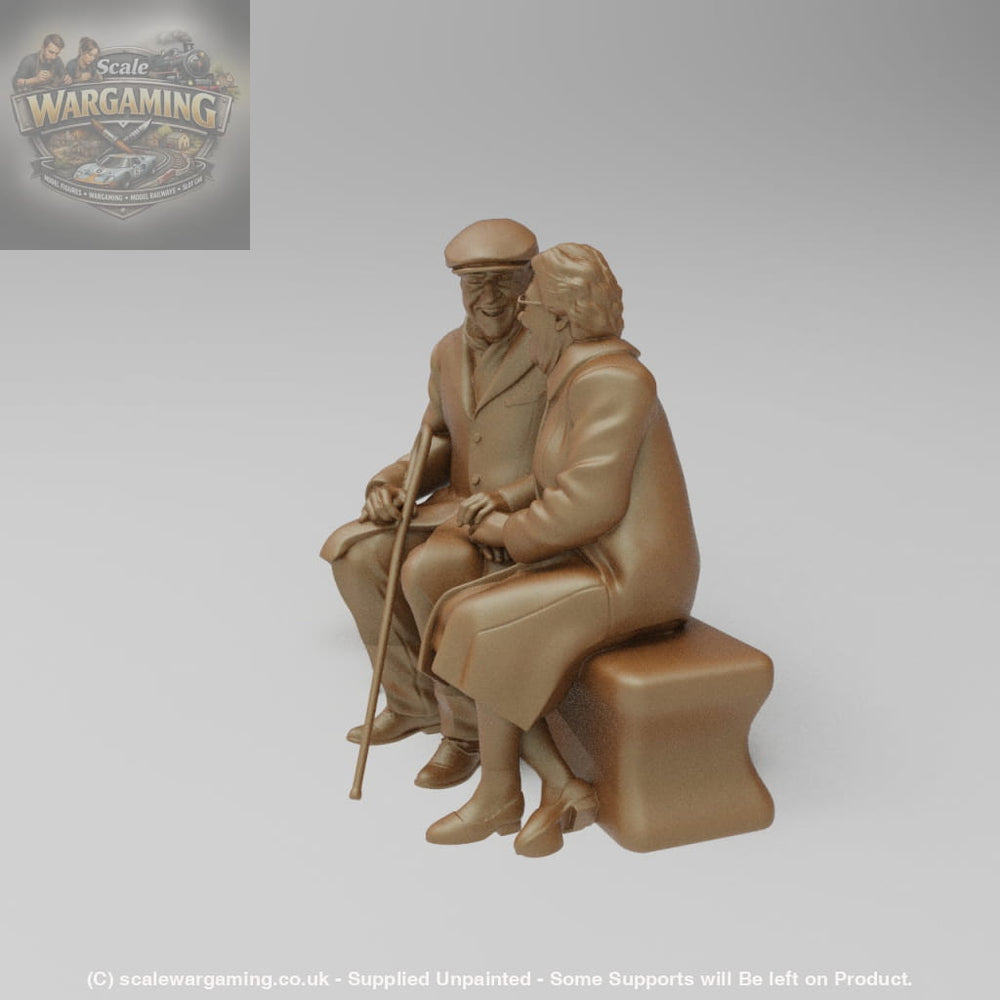 SW8039 Timeless Older Couple on Bench - Figure
