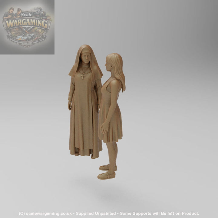 SW8056 Nun Talking to Young Girl - Figure