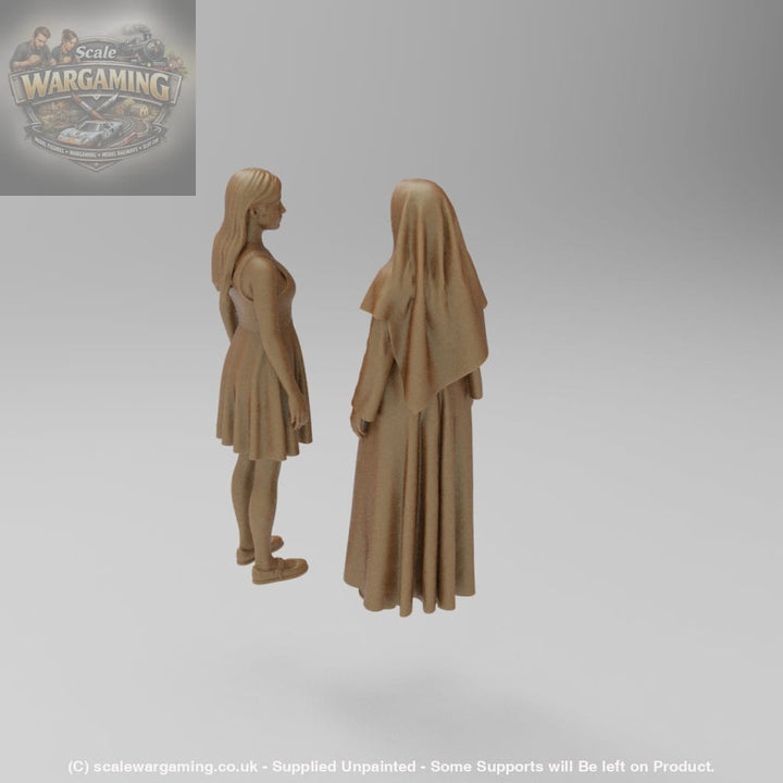 SW8056 Nun Talking to Young Girl - Figure