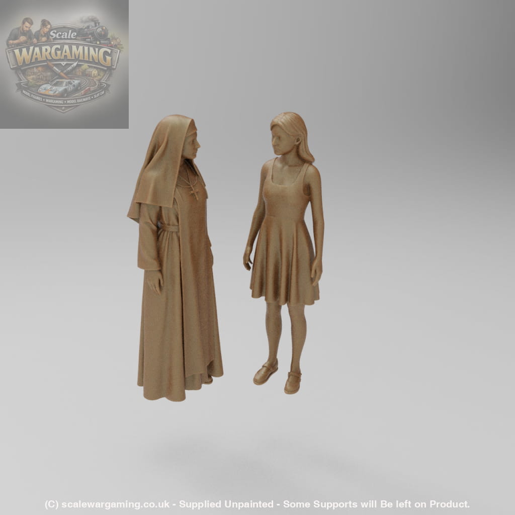SW8056 Nun Talking to Young Girl - Figure