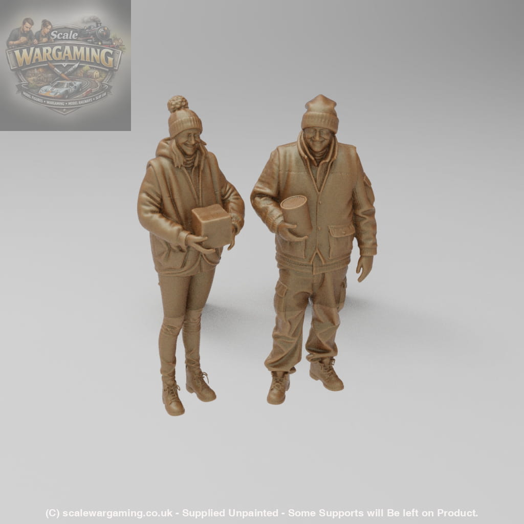 SW8166 2 Street Charity Collectors - Figure