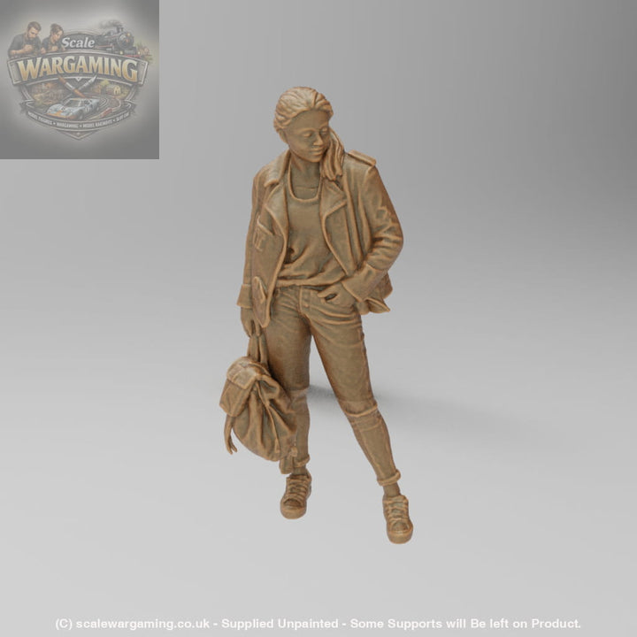 SW8181 Young Girl wearing Leather Jacket - Figure