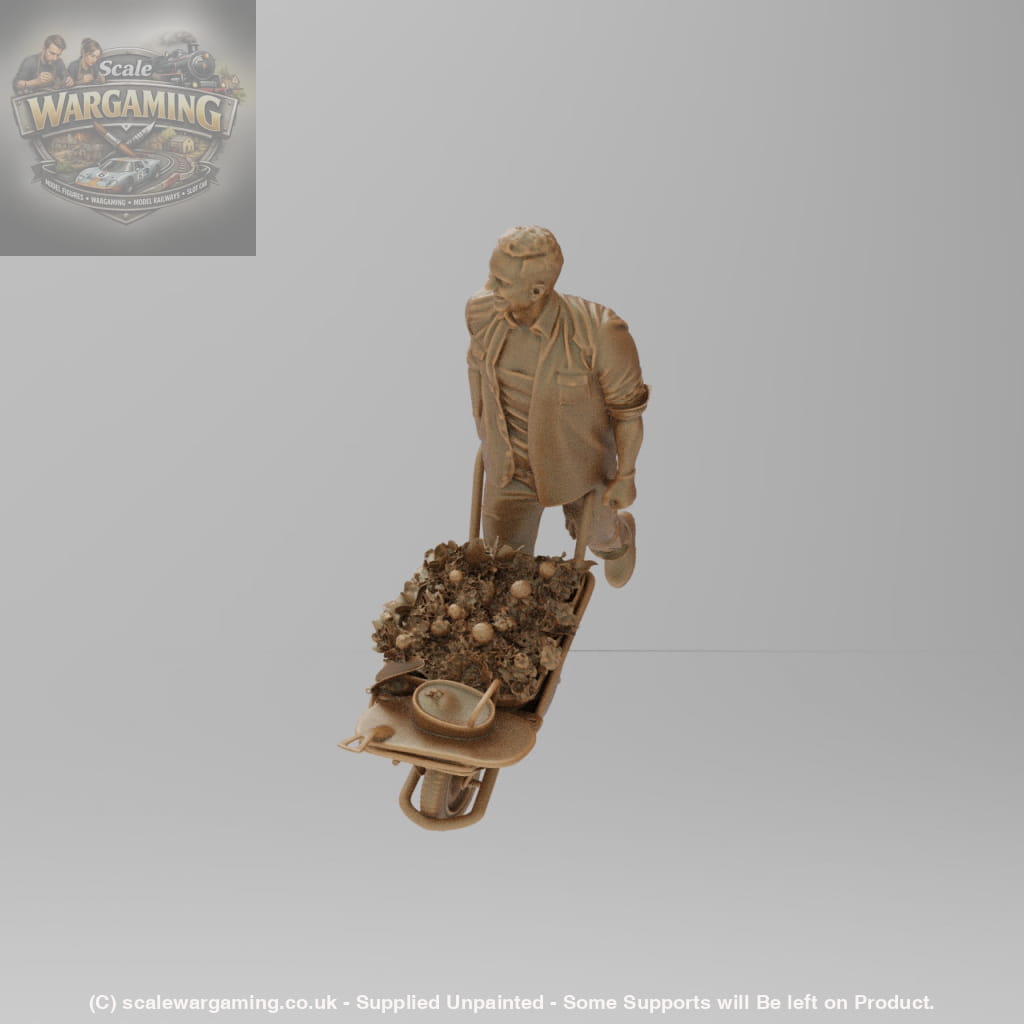 SW8192 Male Gardener with Wheelbarrow - Figure