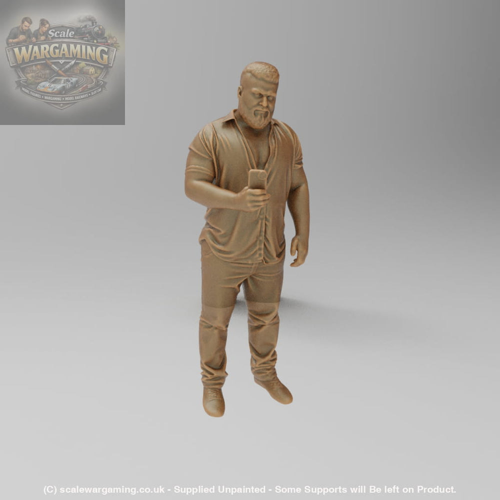SW8200 Male Body Builder on Phone - Figure